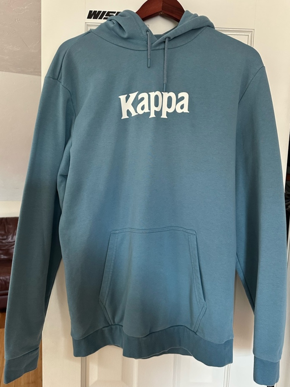 Kappa Men's Hoodie in Dusty Teal with White Logo